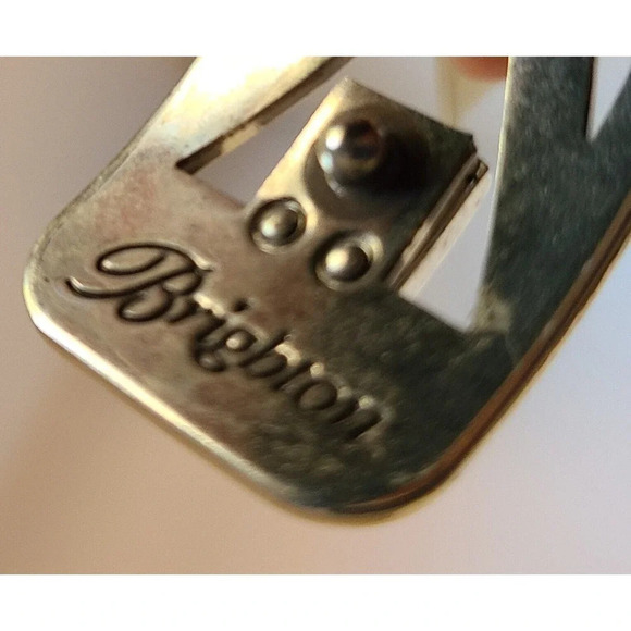 BRIGHTON CHRISTO MERIDIAN ZENITH NARROW CUFF BRACELET SET SILVER CRYSTALS - Picture 9 of 11